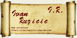 Ivan Ružičić vizit kartica